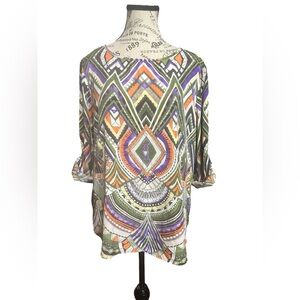 Chico's Multicolor Geometric Blouse